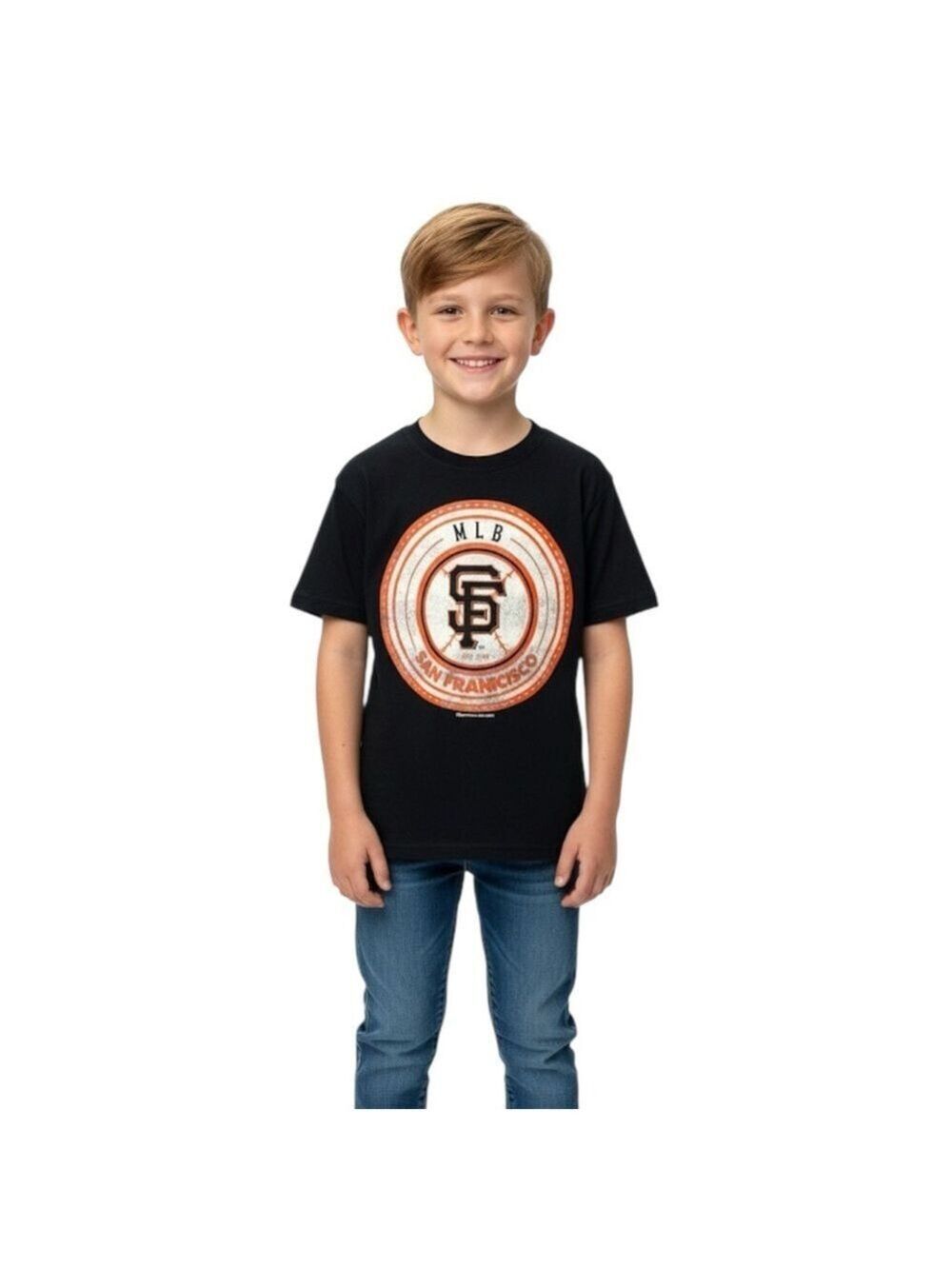 Stitches Unisex Kid’s Size M MLB San Francisco Giants Black Graphic T-Shirt